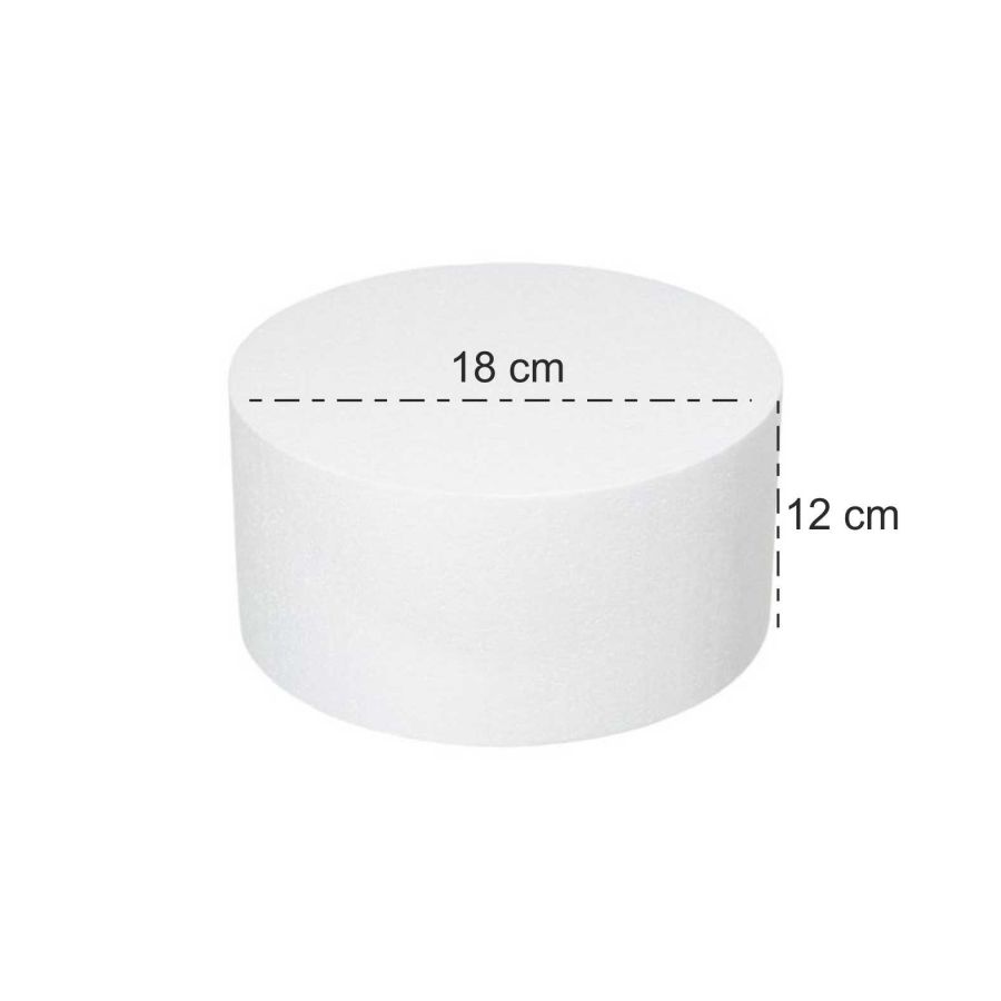 18*12 cm Yuvarlak Strafor Maket Pasta