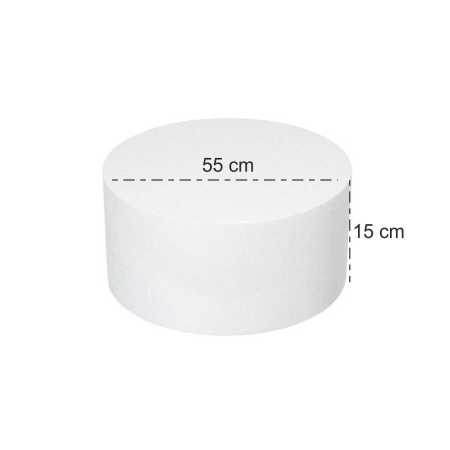 55*15cm Yuvarlak Strafor Maket Pasta