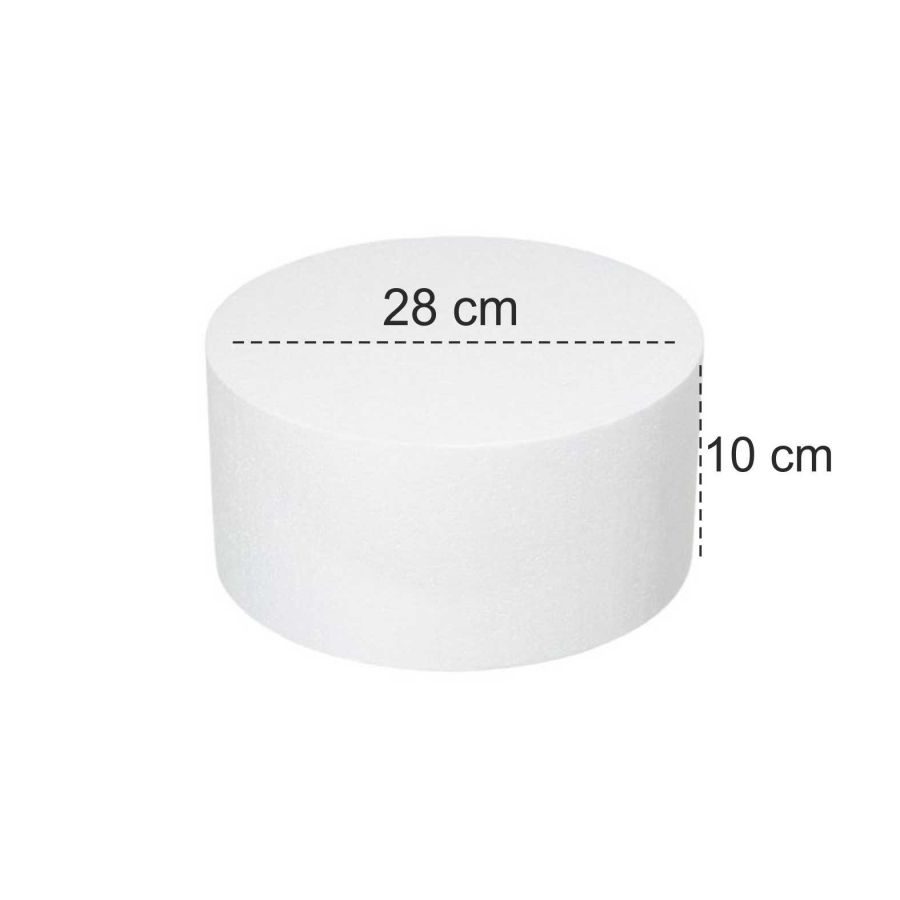 28*10 cm Yuvarlak Strafor Maket Pasta