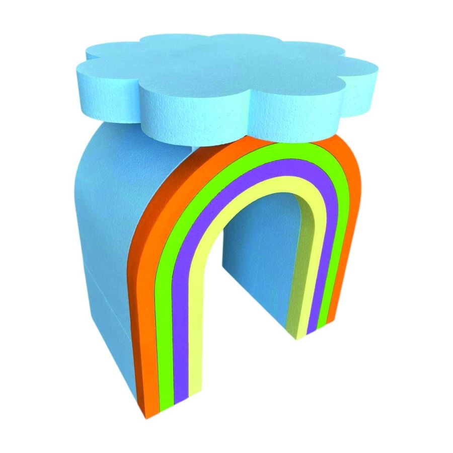 80 cm Strafor gökkuşağı desenli masa 