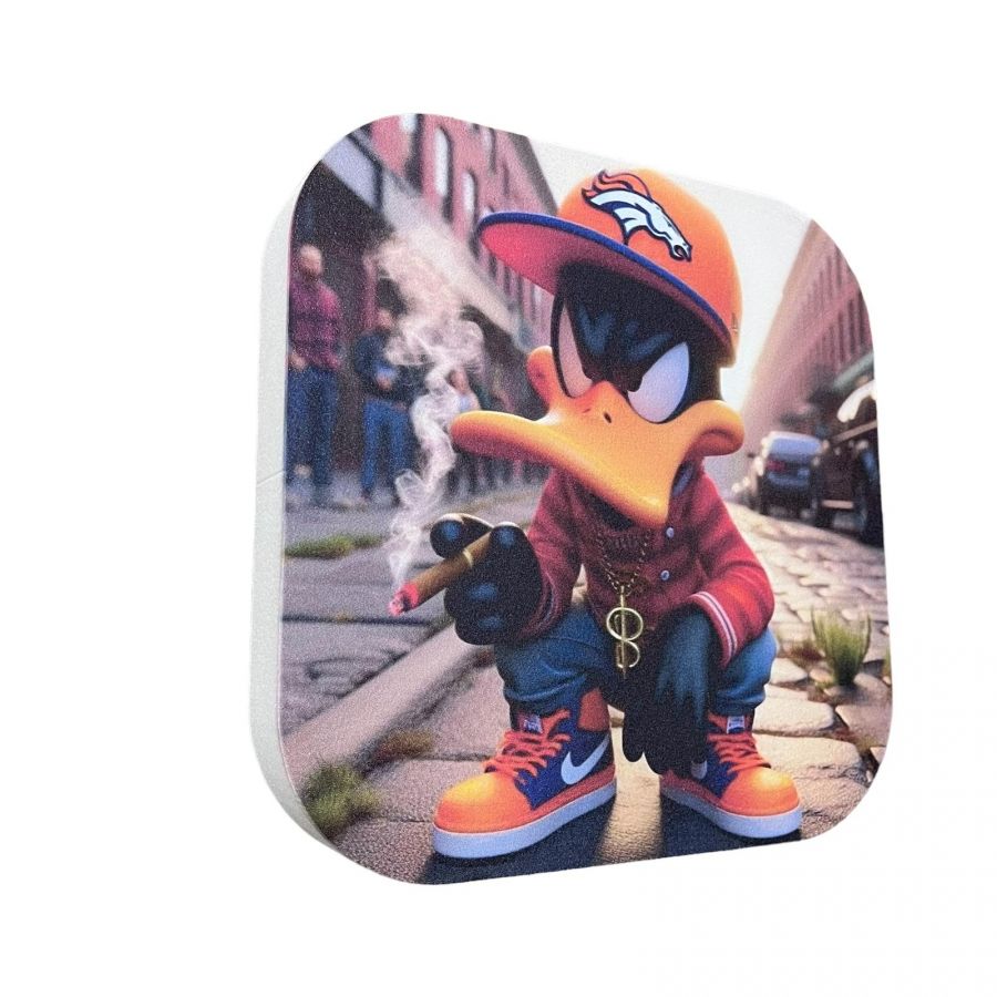 Daffy Duck Strafor Üzerine Baskılı Tablo 28*28*4 Ölçü