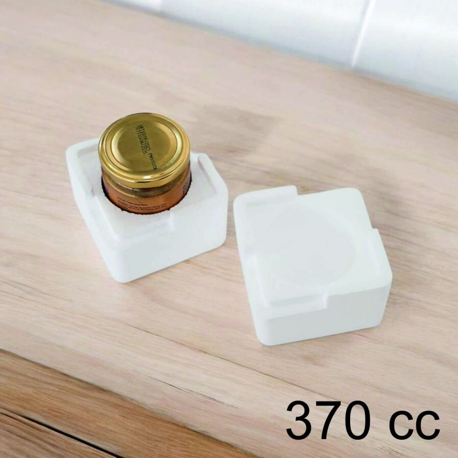 Strafor 370cc Kavanoz Kutusu Tekli (5 Lİ PAKET)